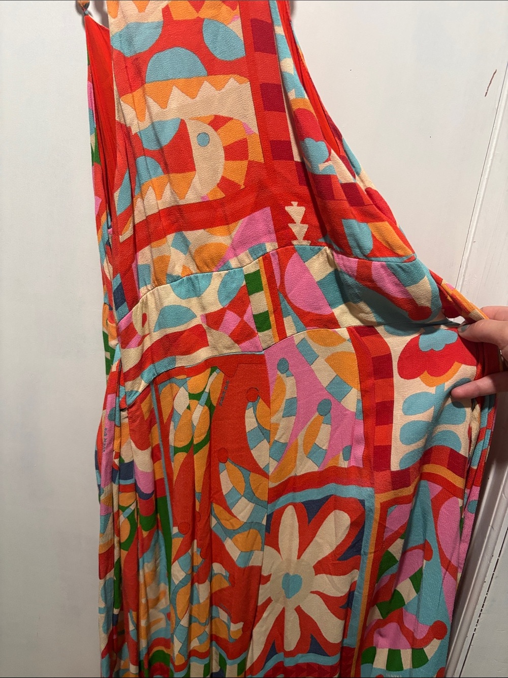 FARM RIO geometric tropical spaghetti strap jumpsuit size small - Picture 11 of 13